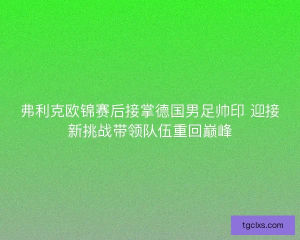 弗利克欧锦赛后接掌德国男足帅印 迎接新挑战带领队伍重回巅峰